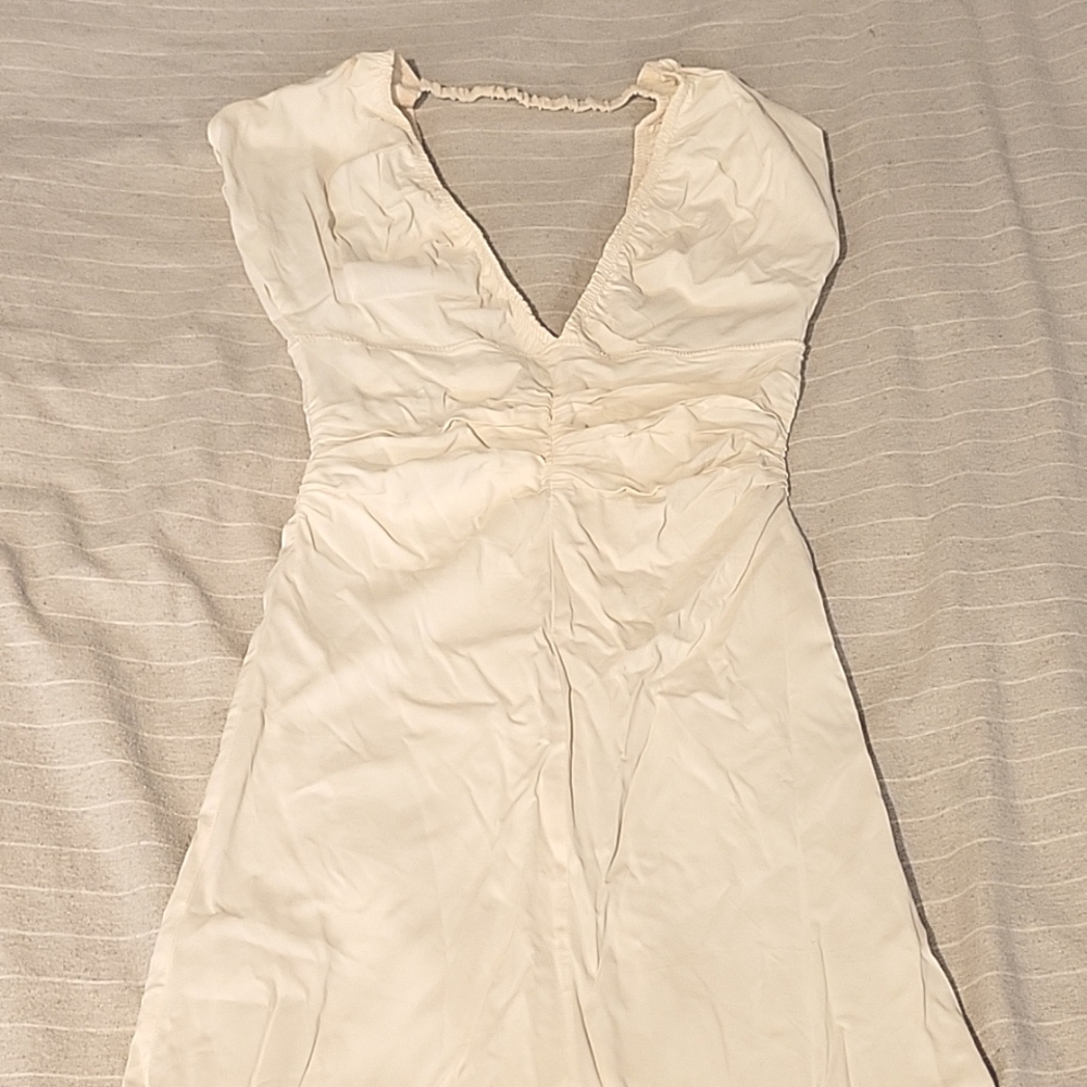 Celyn b. Cream ruched dress